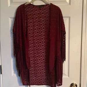 Maroon festival cardigan